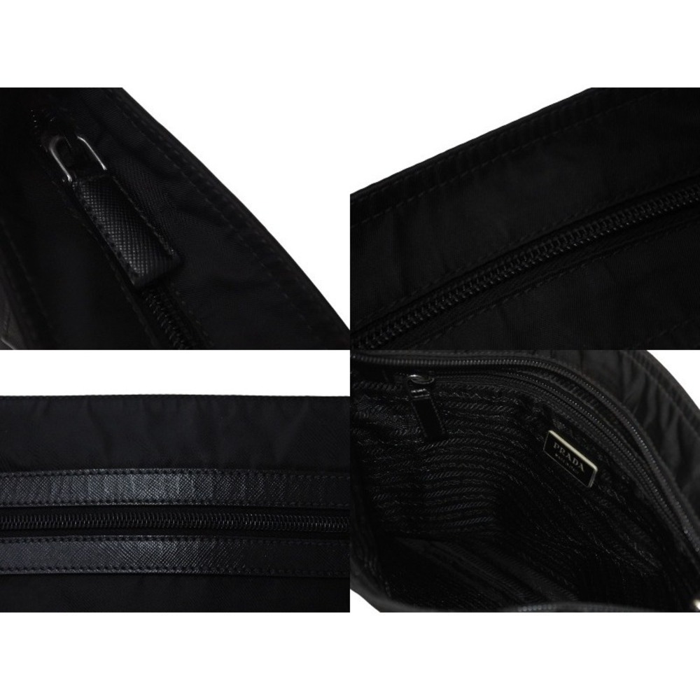 Prada Black Black Shoulder Bag Nero Logo - Picture 7 of 8